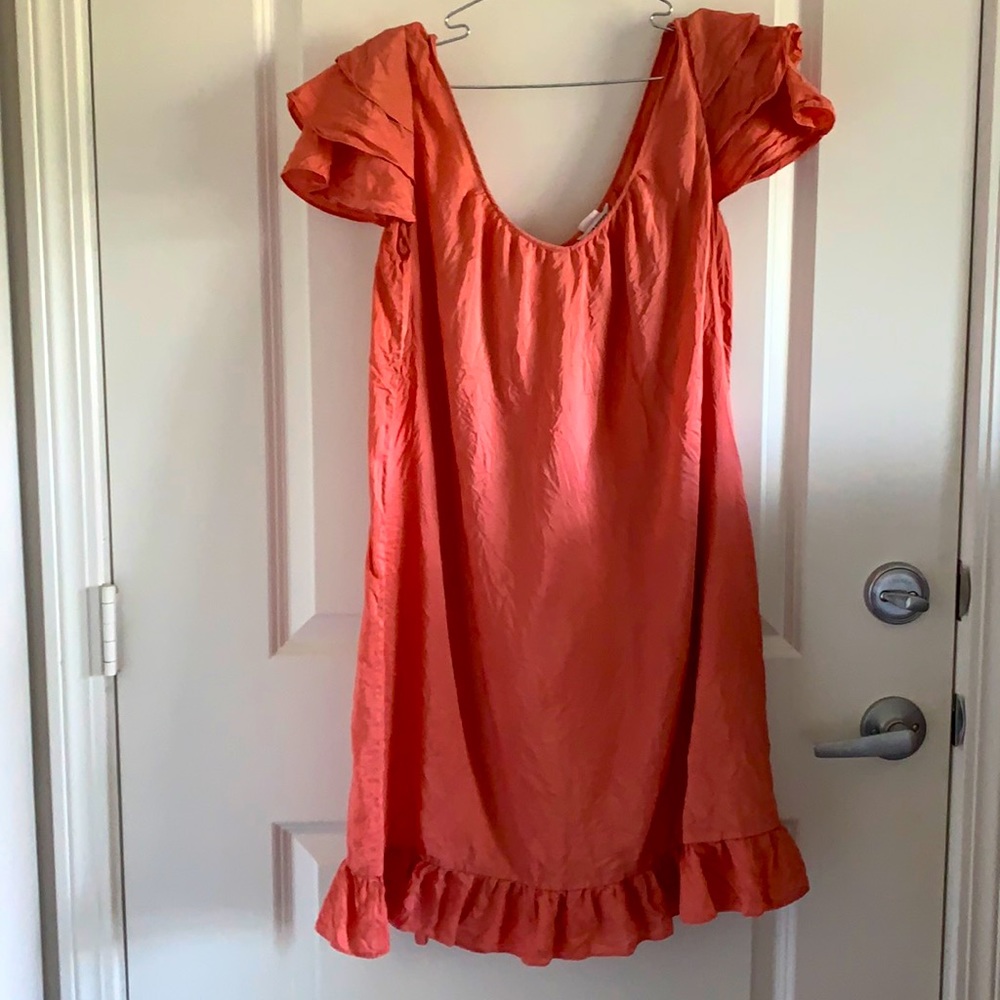 Club Monaco pink washed silk sundress sz L